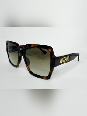 🕶 MOSCHINO Oversized Square Havana Tortoise Sunglasses MOS127/S
